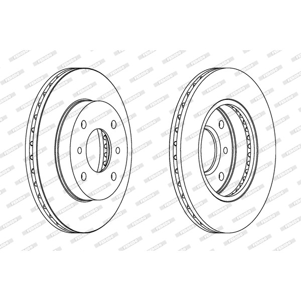 Слика на кочионен диск FERODO PREMIER DDF260 за Nissan Pulsar Hatchback (N16) 1.8 - 114 коњи бензин