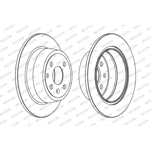 Слика на кочионен диск FERODO PREMIER DDF331C за Opel Astra F 1.6 Si - 100 коњи бензин