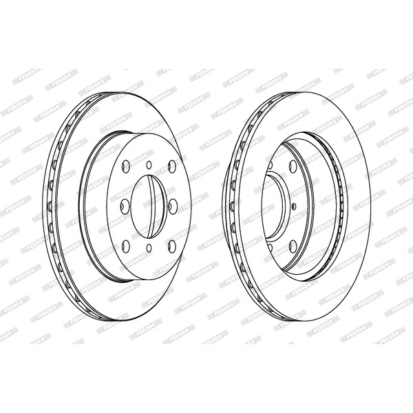 Слика на кочионен диск FERODO PREMIER DDF623C за Suzuki Swift 2 Sedan (AH,AJ) 1.3 (SF413, AH35, MA) - 68 коњи бензин