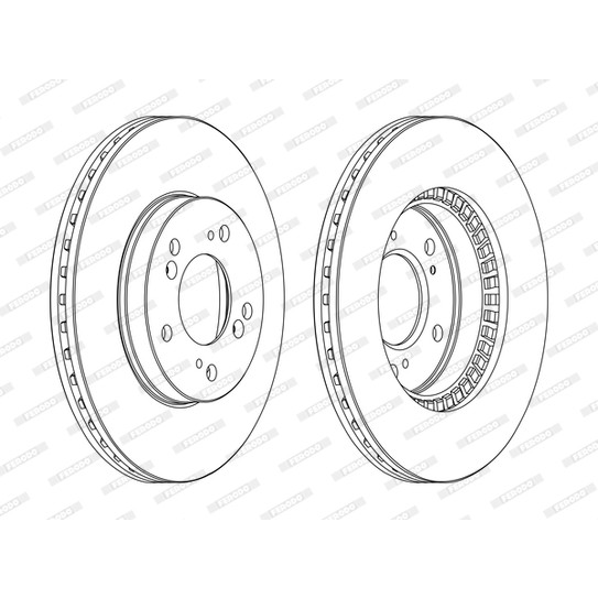 Слика на кочионен диск FERODO PREMIER DDF829C за Honda HR-V (GH) 1.6 16V 4WD - 105 коњи бензин