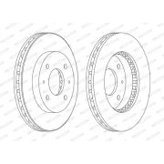 Слика 1 на кочионен диск FERODO PREMIER DDF885C