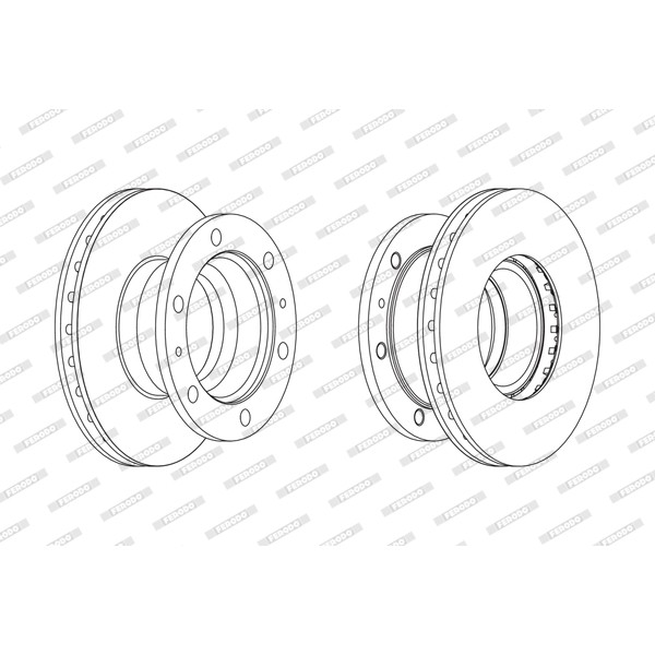 Слика на кочионен диск FERODO PREMIER FCR105A за камион Iveco Eurocargo 65 E 13 K tector - 130 коњи дизел