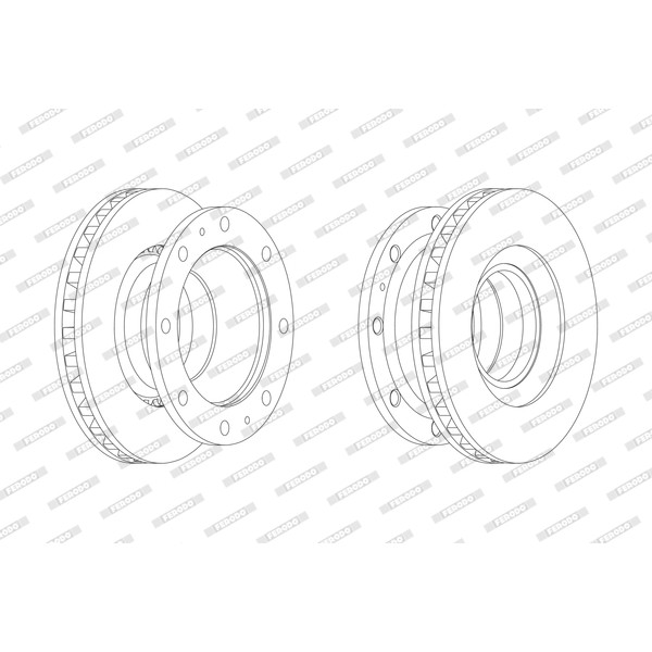 Слика на кочионен диск FERODO PREMIER FCR110A за камион Iveco Eurocargo 320 E 28 T tector - 275 коњи дизел