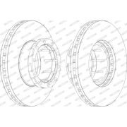 Слика 1 на кочионен диск FERODO PREMIER FCR114A