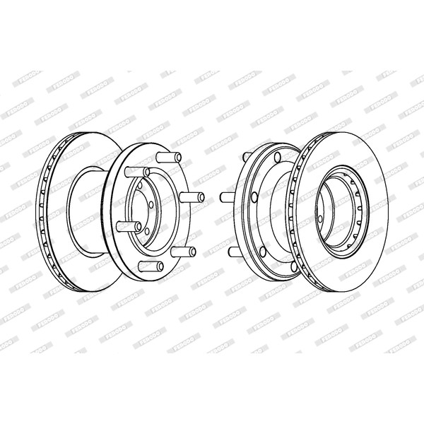 Слика на кочионен диск FERODO PREMIER FCR133A за камион Iveco Daily 1 Platform   - 116 коњи дизел