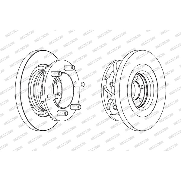 Слика на кочионен диск FERODO PREMIER FCR139A за камион Iveco Daily 1 Platform   - 75 коњи дизел