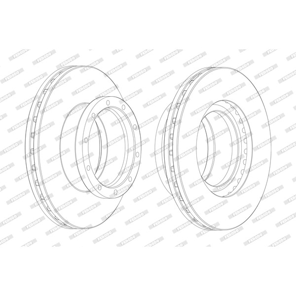 Слика на кочионен диск FERODO PREMIER FCR145A за камион Mercedes Axor 2 2633 - 326 коњи дизел