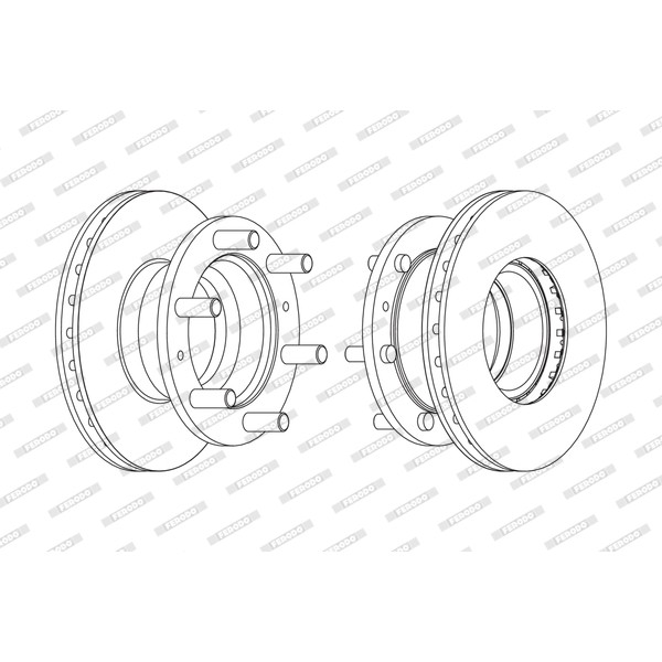 Слика на кочионен диск FERODO PREMIER FCR157A за камион Iveco Eurocargo 65 E 13 K tector - 130 коњи дизел