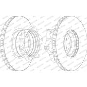 Слика 1 на кочионен диск FERODO PREMIER FCR165A