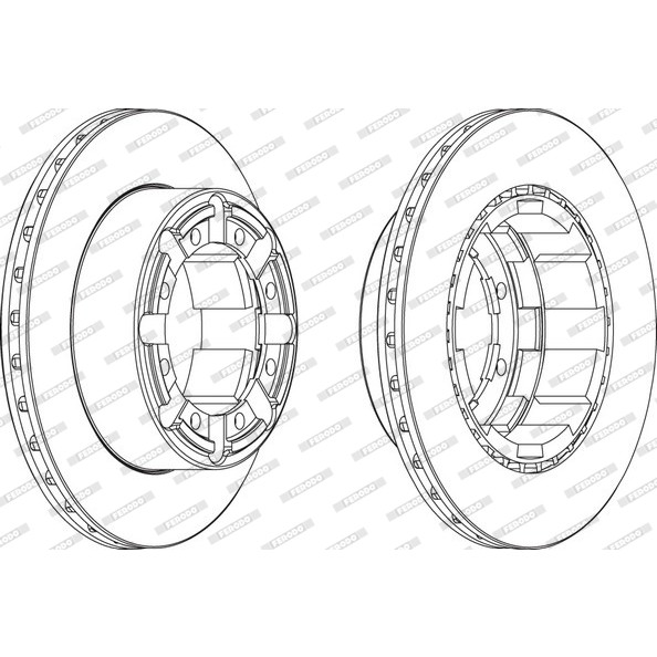 Слика на кочионен диск FERODO PREMIER FCR184A за Renault Master 2 Platform (ED,HD,UD) 3.0 dCi 120 - 116 коњи дизел