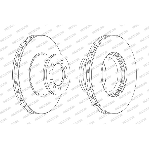 Слика на кочионен диск FERODO PREMIER FCR186A за камион Mercedes Atego 1 917 AF - 170 коњи дизел
