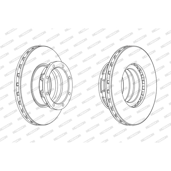 Слика на кочионен диск FERODO PREMIER FCR188A за камион Mercedes Atego 2 2425 - 245 коњи дизел