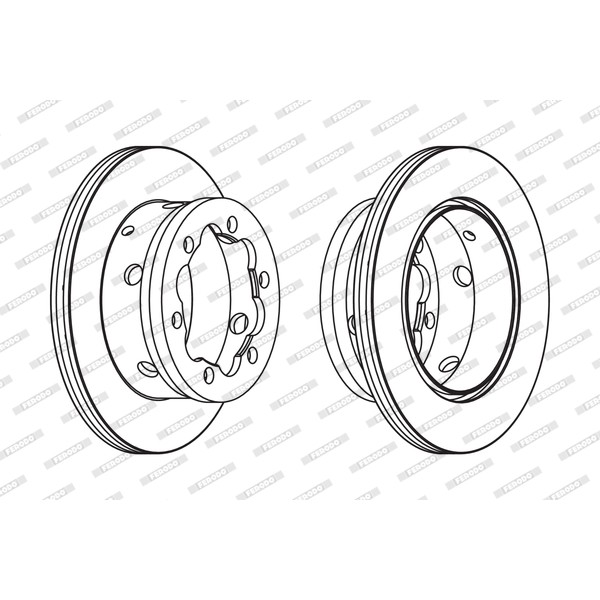 Слика на кочионен диск FERODO PREMIER FCR191A за Mercedes Sprinter 3-t Platform (903) 311 CDI 4x4 - 109 коњи дизел