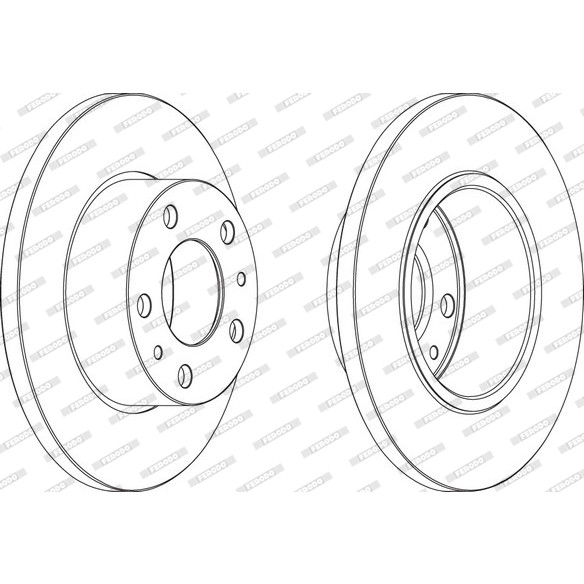 Слика на кочионен диск FERODO PREMIER FCR195A за камион Iveco Daily 2 Platform 35 S 13,35 C 13 - 125 коњи дизел