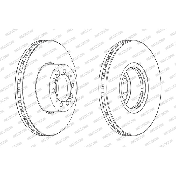 Слика на кочионен диск FERODO PREMIER FCR218A за камион Renault Midlum 160.08 - 160 коњи дизел