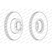 Слика 1 на кочионен диск FERODO PREMIER FCR218A