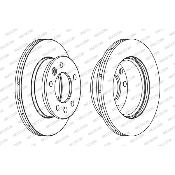 Слика на кочионен диск FERODO PREMIER FCR228A за Mercedes Sprinter 3-t Platform (903) 311 CDI - 109 коњи дизел