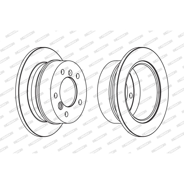 Слика на кочионен диск FERODO PREMIER FCR230A за VW LT 28-46 2 Box (2DX0AE) 2.5 TDI - 109 коњи дизел