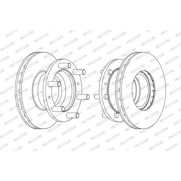 Слика на кочионен диск FERODO PREMIER FCR233A за камион Iveco Eurocargo 65 E 12 K - 116 коњи дизел