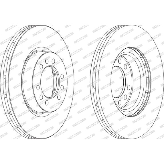 Слика на кочионен диск FERODO PREMIER FCR235A за камион Iveco Daily 2 Bus Box 65 C 14 - 136 коњи дизел