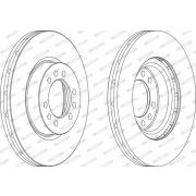 Слика 1 на кочионен диск FERODO PREMIER FCR235A