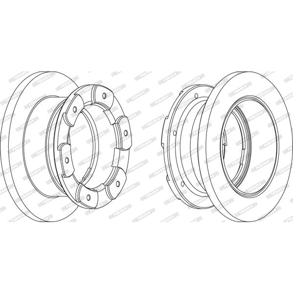 Слика на кочионен диск FERODO PREMIER FCR236A за камион Iveco Daily 2 Bus Box 65 C 15 - 146 коњи дизел
