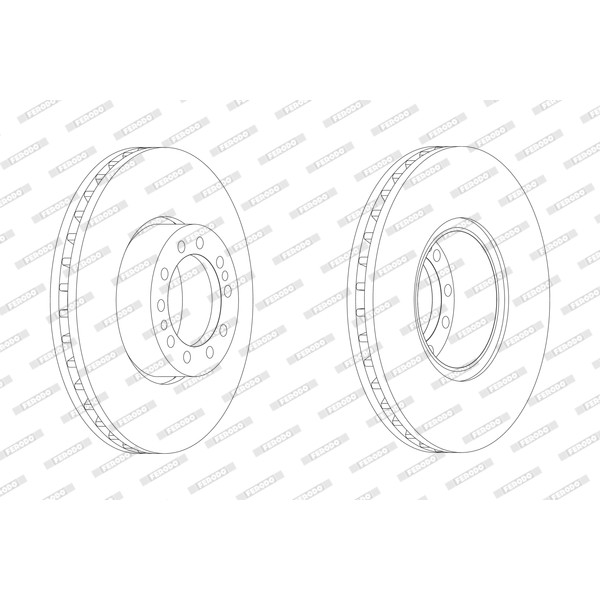 Слика на кочионен диск FERODO PREMIER FCR244A за камион Renault Major R 350.19/T - 352 коњи дизел