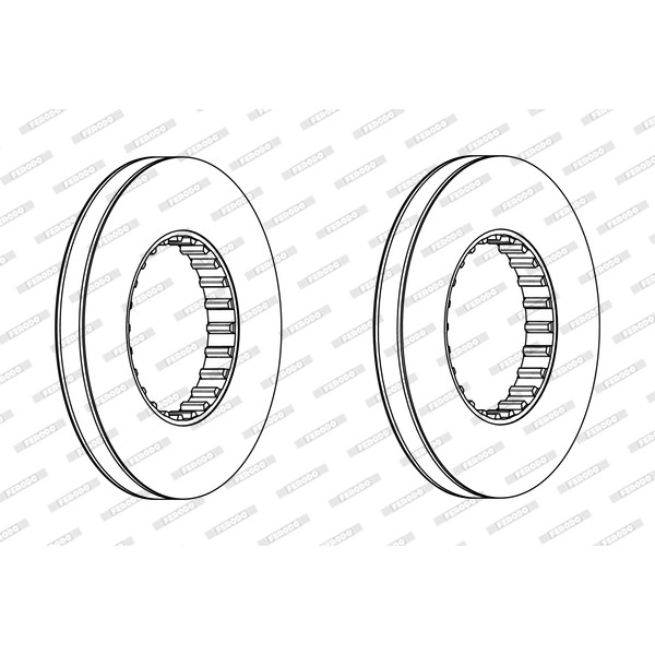 Слика на кочионен диск FERODO PREMIER FCR249A за камион Renault Premium 2 Distribution 280.26 - 280 коњи дизел