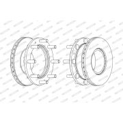 Слика 1 на кочионен диск FERODO PREMIER FCR308A