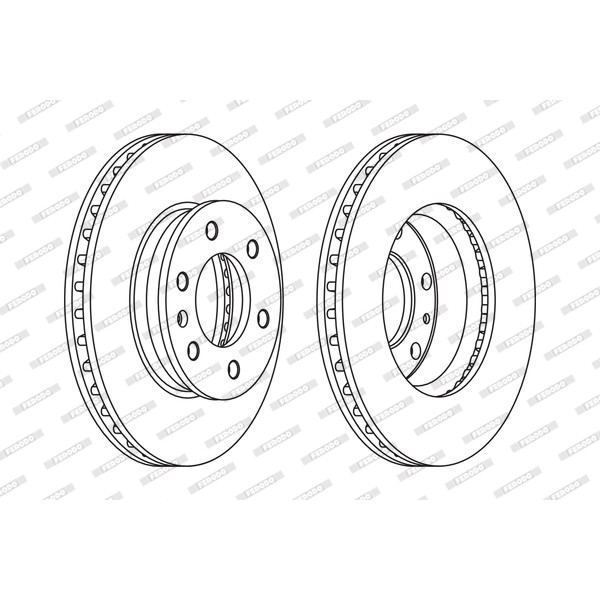 Слика на кочионен диск FERODO PREMIER FCR310C за Mercedes Sprinter 5-t Box (906) 519 CDI / BlueTEC 4x4 (906.653, 906.655, 906.657) - 190 коњи дизел