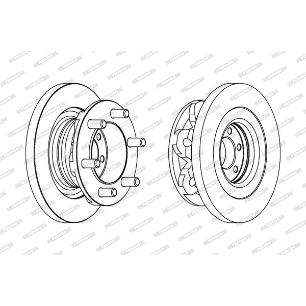 Слика на кочионен диск FERODO PREMIER FCR313A за камион Iveco Daily 2 Platform 50 C 14 - 136 коњи дизел