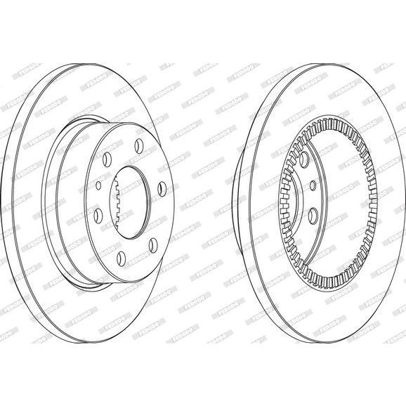 Слика на кочионен диск FERODO PREMIER FCR316A за камион Iveco Daily 2006 Platform 35C11, 35S11, 35S11 D, 35S11 /P - 106 коњи дизел