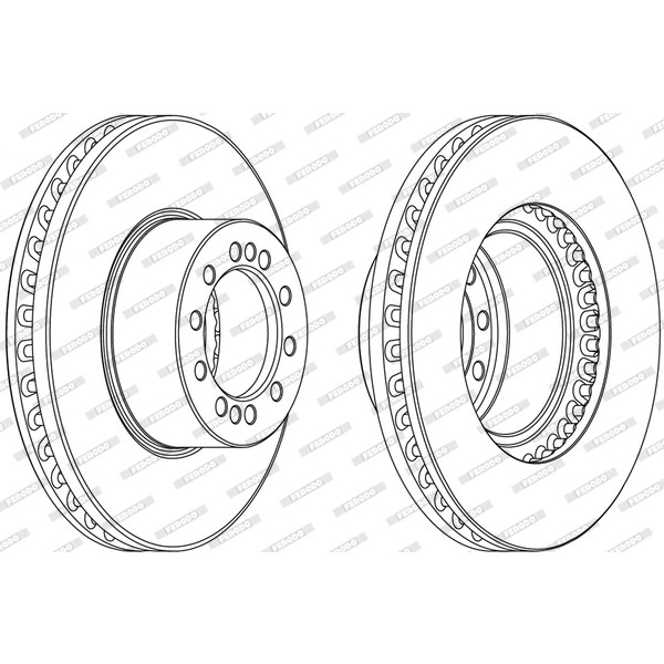 Слика на кочионен диск FERODO PREMIER FCR324A за камион Renault Midlum 240.13 - 240 коњи дизел