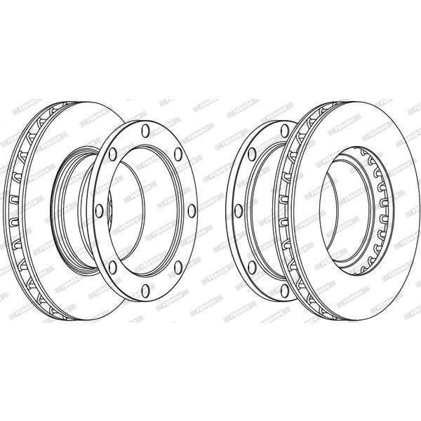Слика на кочионен диск FERODO PREMIER FCR325A за камион Renault Midlum 160.08 - 160 коњи дизел