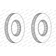 Слика 1 на кочионен диск FERODO PREMIER FCR328A