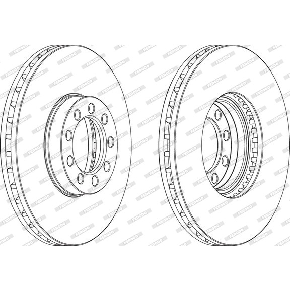 Слика на кочионен диск FERODO PREMIER FCR329A за камион Iveco Daily 2006 Platform 65C18 - 176 коњи дизел