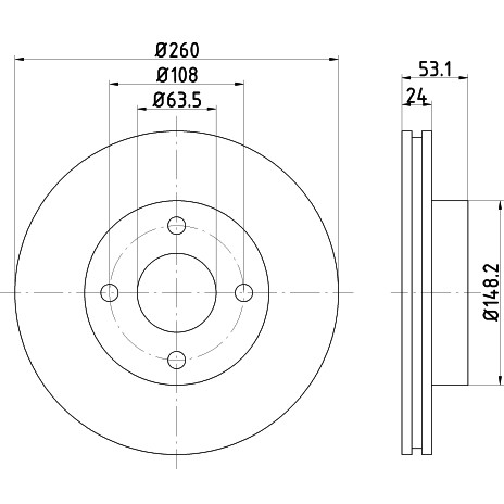 Слика на Кочионен диск HELLA PAGID 8DD 355 101-391