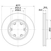 Слика 1 на кочионен диск HELLA PAGID 8DD 355 102-921