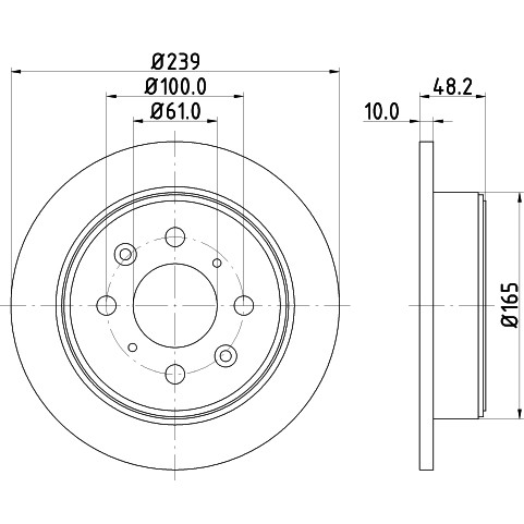 Слика на кочионен диск HELLA PAGID 8DD 355 103-111 за Rover 200 (RF) 214 Si - 103 коњи бензин