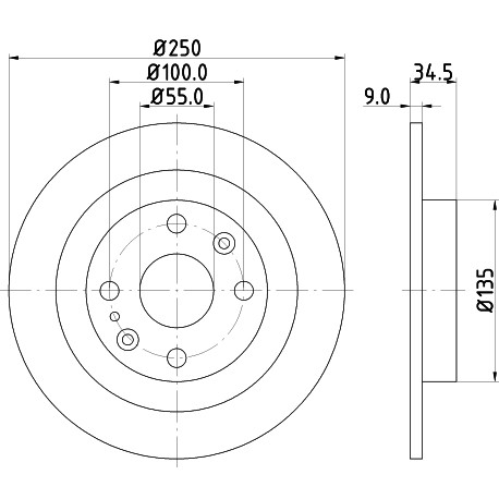 Слика на Кочионен диск HELLA PAGID 8DD 355 103-191