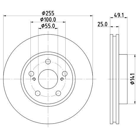 Слика на Кочионен диск HELLA PAGID 8DD 355 104-891