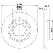 Слика 1 на кочионен диск HELLA PAGID 8DD 355 105-131