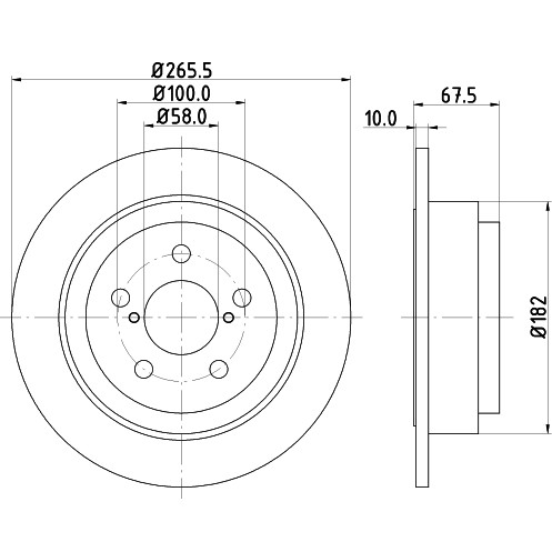 Слика на Кочионен диск HELLA PAGID 8DD 355 105-331