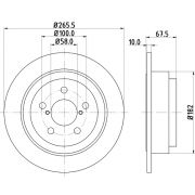 Слика 1 $на Кочионен диск HELLA PAGID 8DD 355 105-331