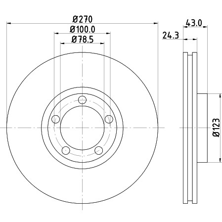 Слика на Кочионен диск HELLA PAGID 8DD 355 105-641