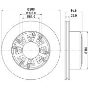 Слика 1 на кочионен диск HELLA PAGID 8DD 355 105-791