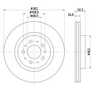 Слика 1 на кочионен диск HELLA PAGID 8DD 355 106-131