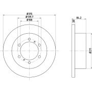 Слика 1 на кочионен диск HELLA PAGID 8DD 355 106-221