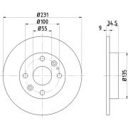 Слика 1 на кочионен диск HELLA PAGID 8DD 355 106-471