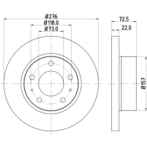 Слика на Кочионен диск HELLA PAGID 8DD 355 107-401